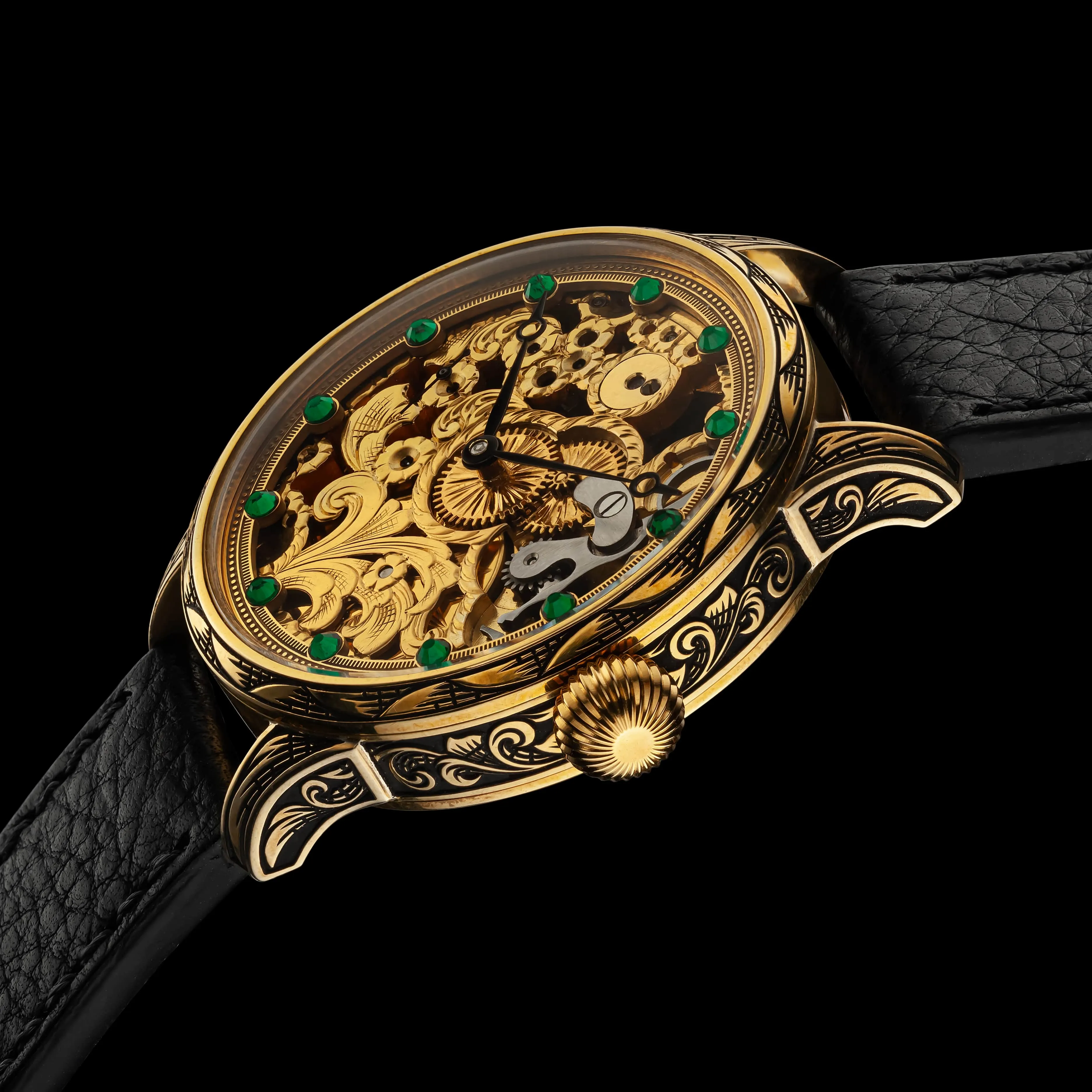EMERALD Men's Artisan Wristwatch fits 1919 Swiss Vintage Mechanical Movement