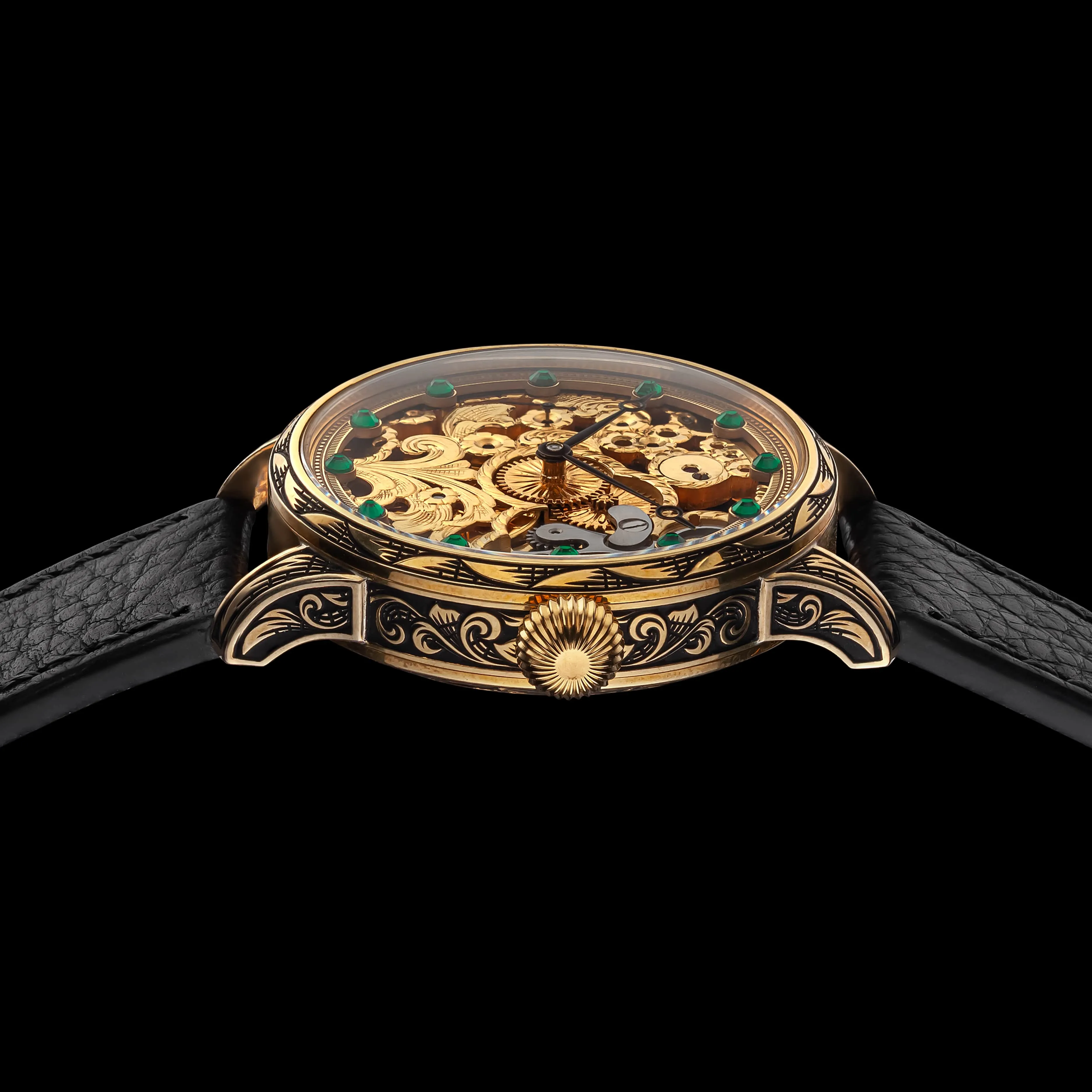 EMERALD Men's Artisan Wristwatch fits 1919 Swiss Vintage Mechanical Movement