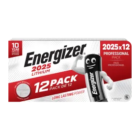 Energizer Lithium Coincell CR2025 - Pack of 12