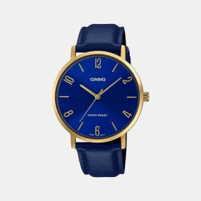 Enticer Men's Analog Leather Watch A1820 - MTP-VT01GL-2B2UDF