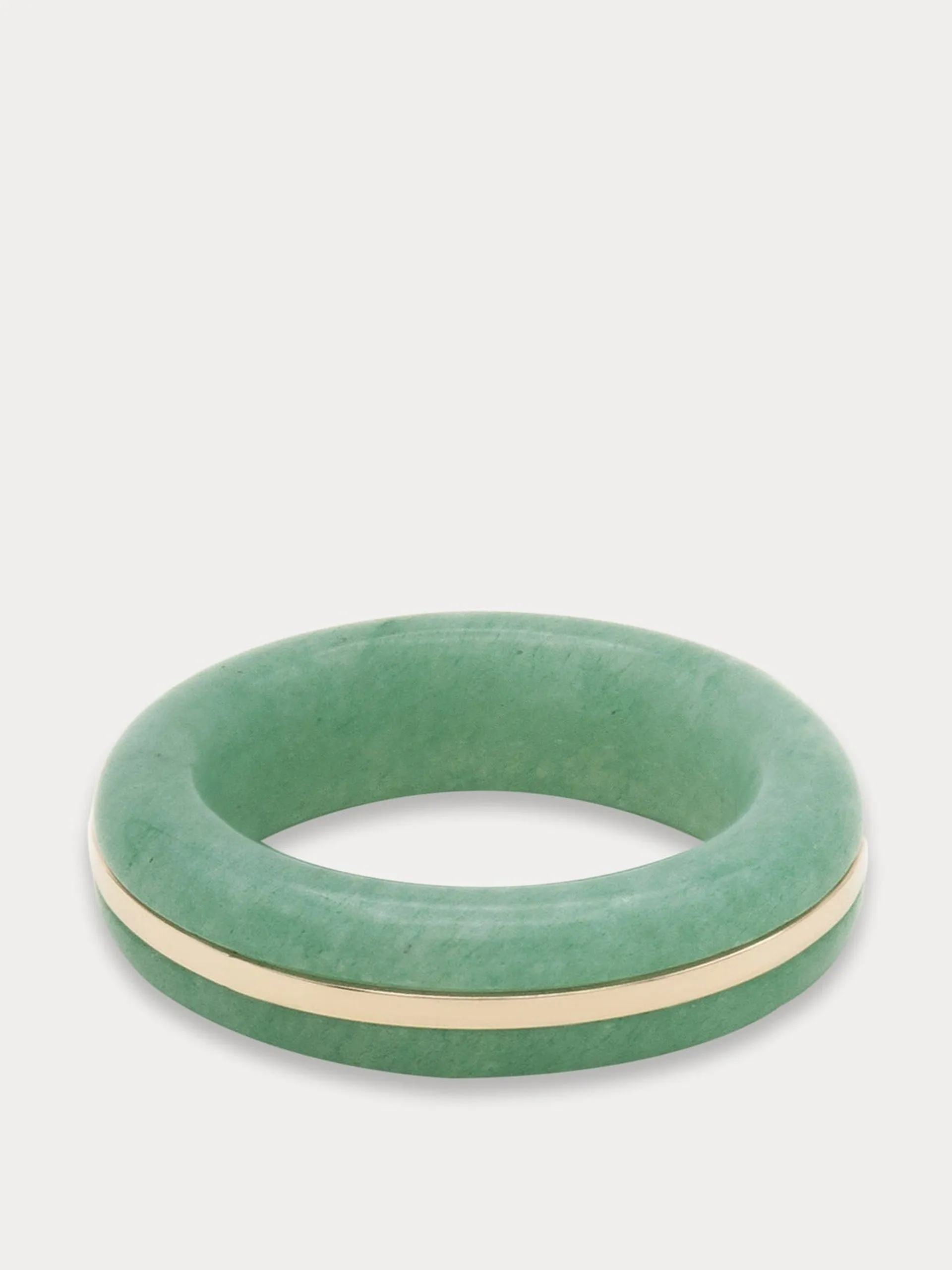 Essential green aventurine stacking ring