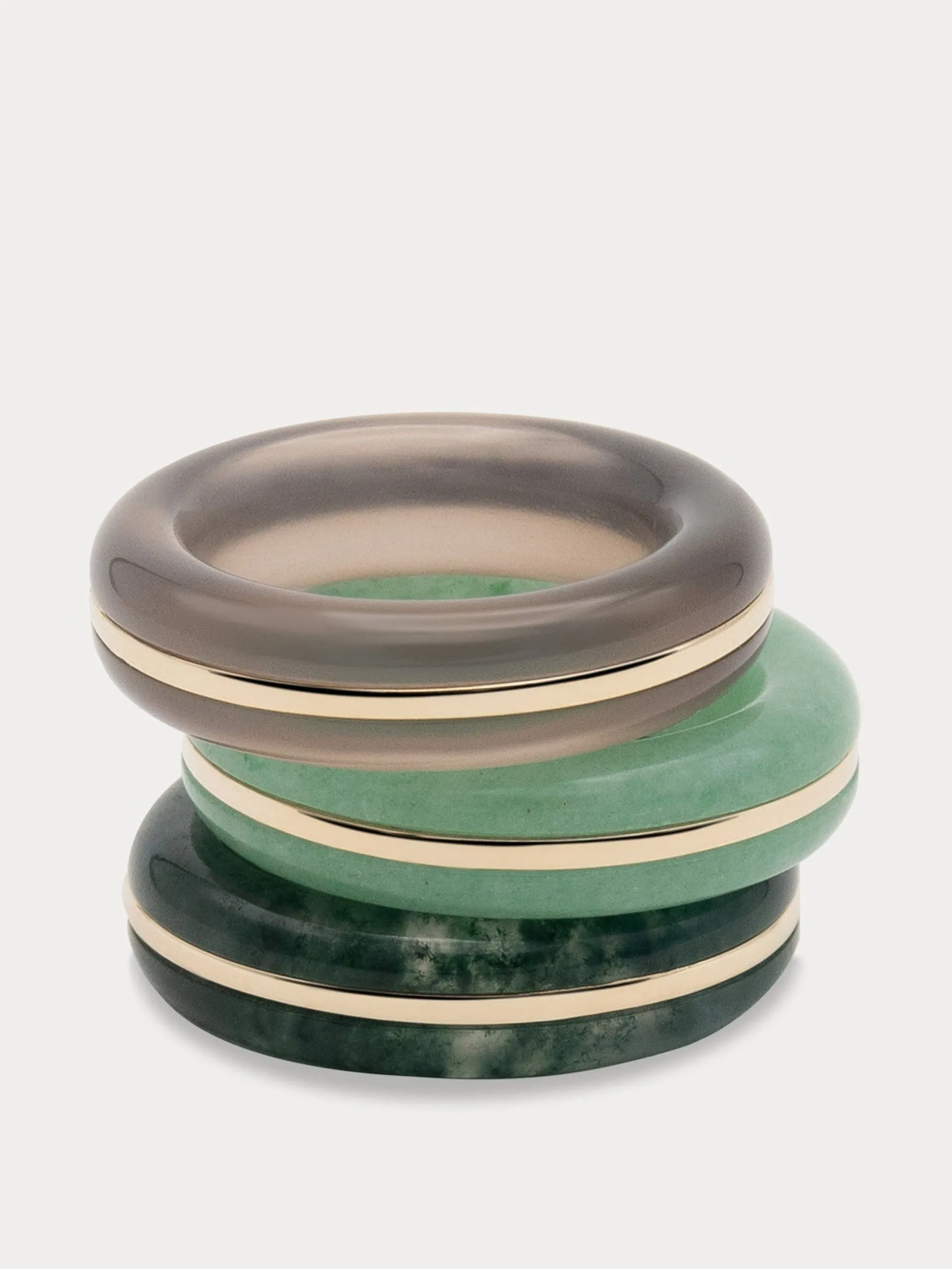 Essential green aventurine stacking ring