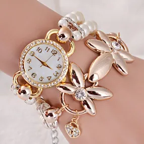 Fashion Luxury Pearl Bracelet Quartz Watches Women Casual Watch Women Wristwatches