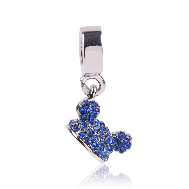 Fashion Perles Jewelry Silver Color Cute Mickey car Mom Bead Bijoux Beads Fit Diy Pandora Charms Bracelet Wholesale diy Beads