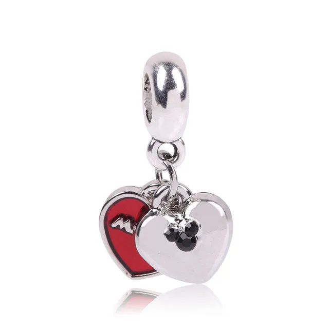 Fashion Perles Jewelry Silver Color Cute Mickey car Mom Bead Bijoux Beads Fit Diy Pandora Charms Bracelet Wholesale diy Beads