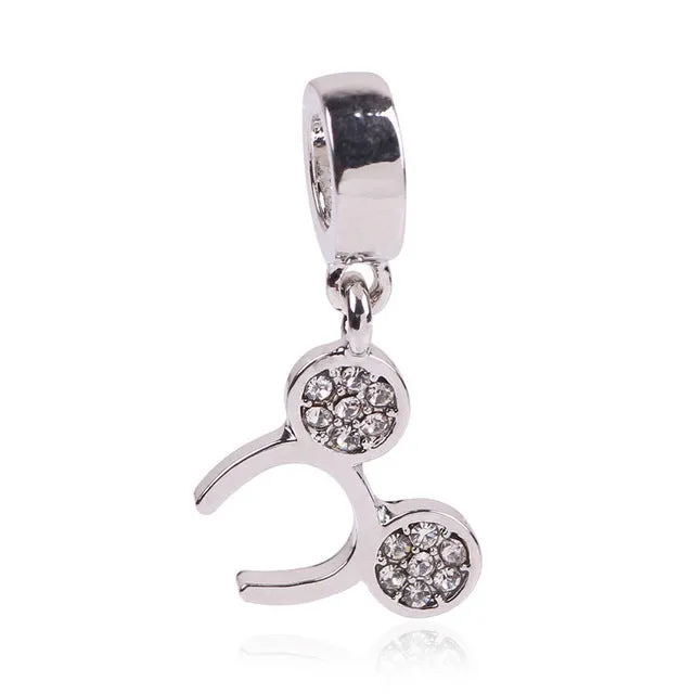 Fashion Perles Jewelry Silver Color Cute Mickey car Mom Bead Bijoux Beads Fit Diy Pandora Charms Bracelet Wholesale diy Beads
