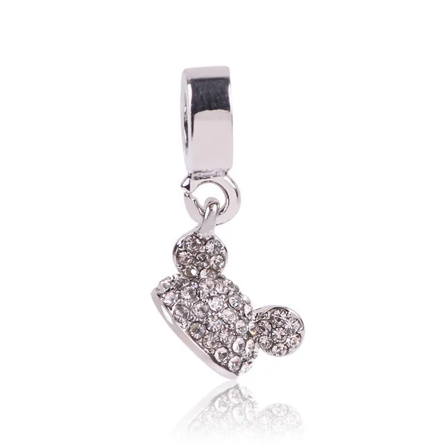 Fashion Perles Jewelry Silver Color Cute Mickey car Mom Bead Bijoux Beads Fit Diy Pandora Charms Bracelet Wholesale diy Beads