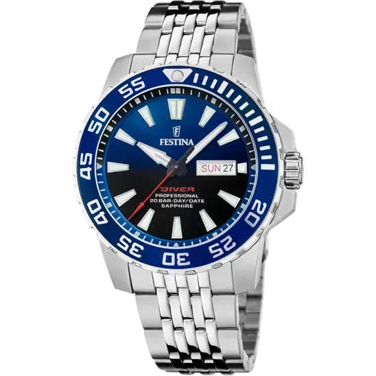 Festina Blue Dial Stainless Steel Bracelet Men's Watch F20661/1