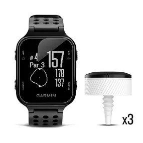 Garmin Approach S20 Bundle Black Silicone Band Black Digital Dial GPS Golf Smart Watch - 010-03723-13
