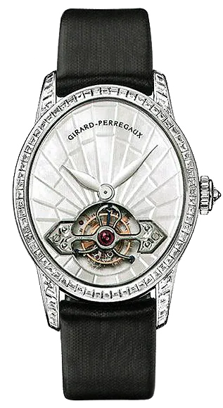 Girard Perregaux Cat's Eye Tourbillon 18K White Gold Diamond Lady's Watch