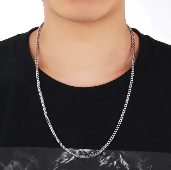 Gleaming 5MM Solid Steel Franco Chain by Bling Master