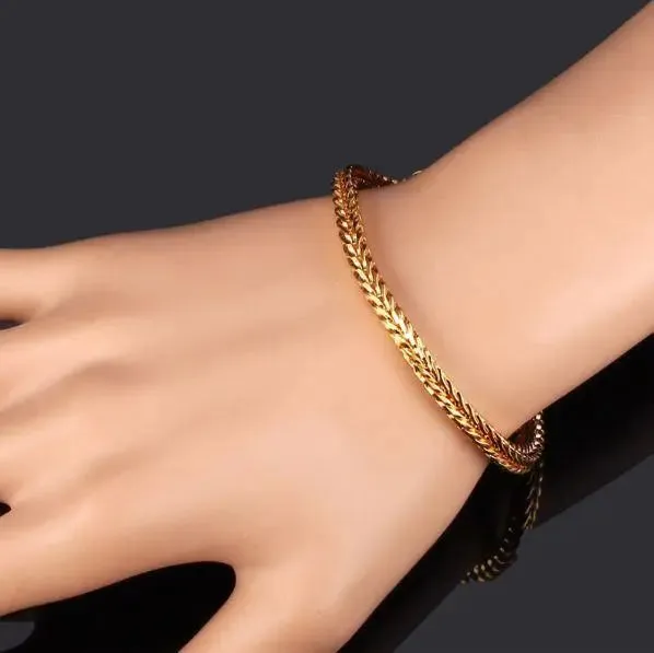 Gleaming 5MM Solid Steel Franco Chain by Bling Master