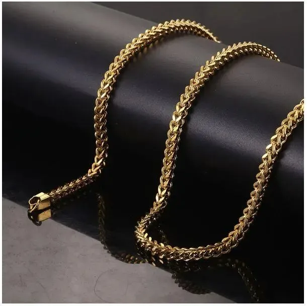 Gleaming 5MM Solid Steel Franco Chain by Bling Master