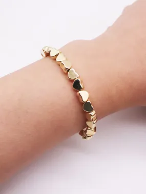 Heart Design Beaded Bracelet for Women Crafted Jewelry Stackable Bracelets