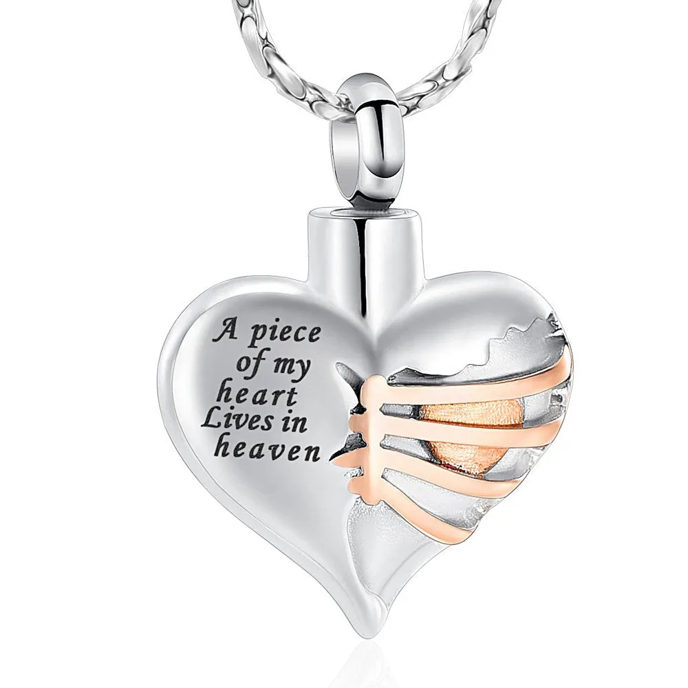 Heart Urn Necklace for Ashes Women Men Cremation Jewelry for Ashes Cremation Necklace In Memory of Grandpa Grandma Dad Mom Uncle Aunt Brother Sister Daughter Son