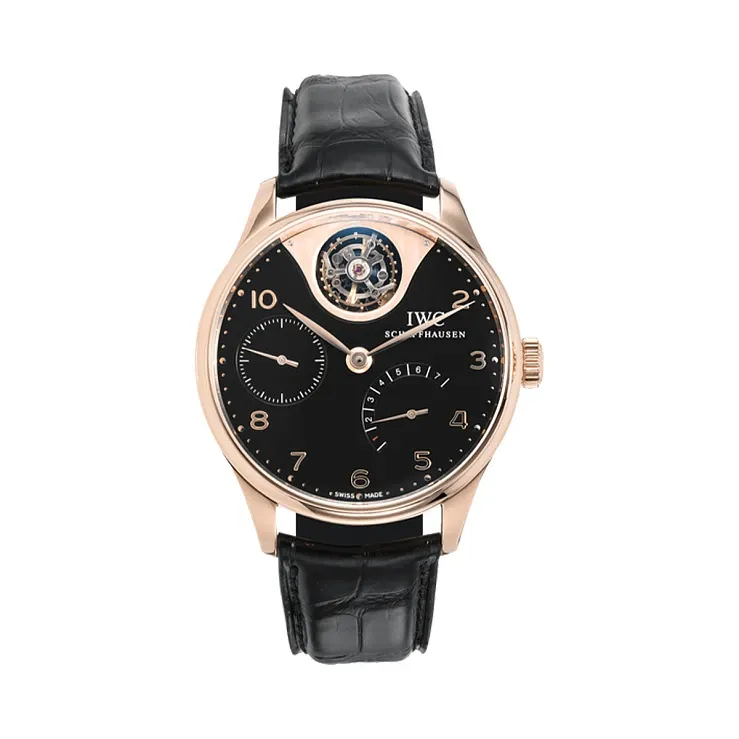 Iwc Portuguese Tourbillon Mystere 18K Rose Gold Men's Watch