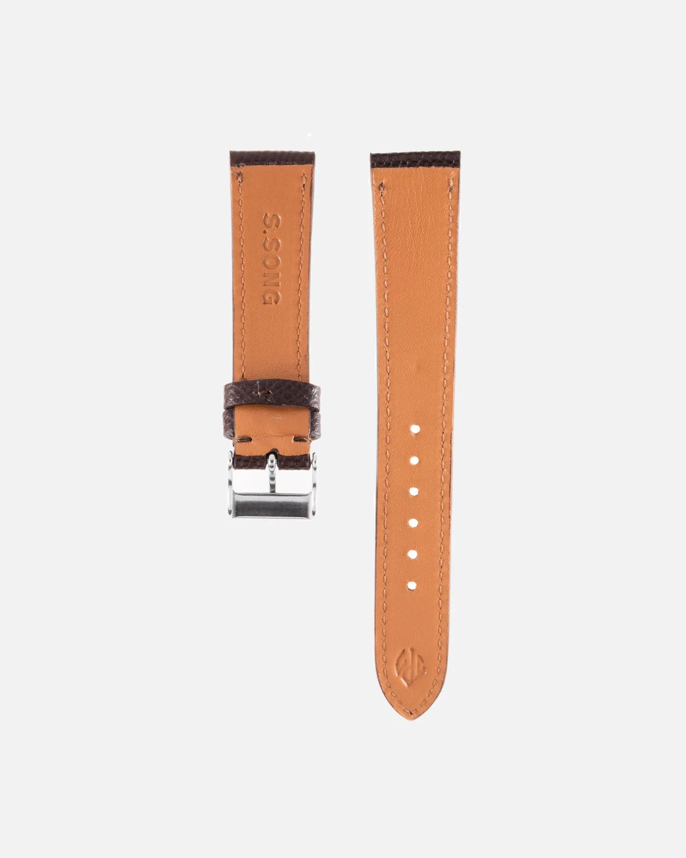 JPM X S.Song Dark Brown Textured Calf