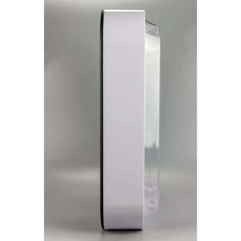 Large square calendar clock - white