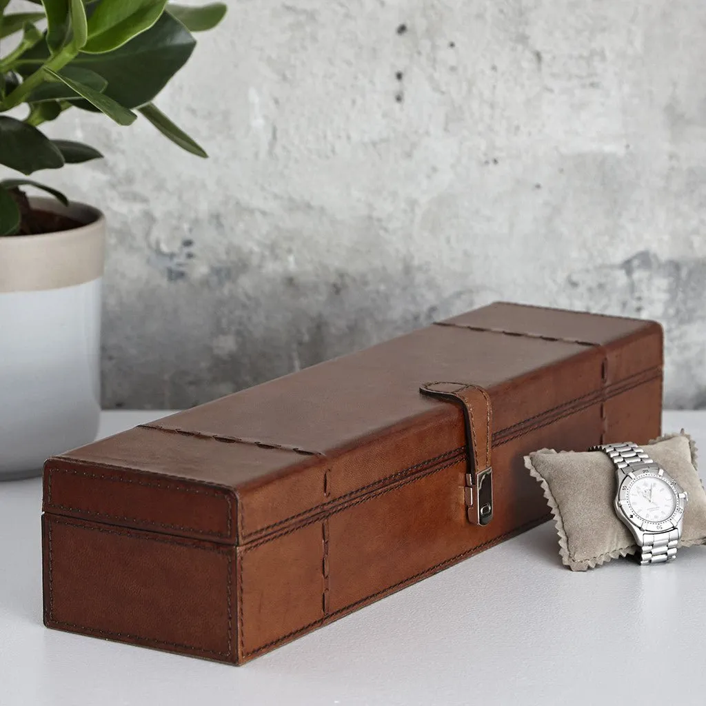 Leather Watch Box For Five
