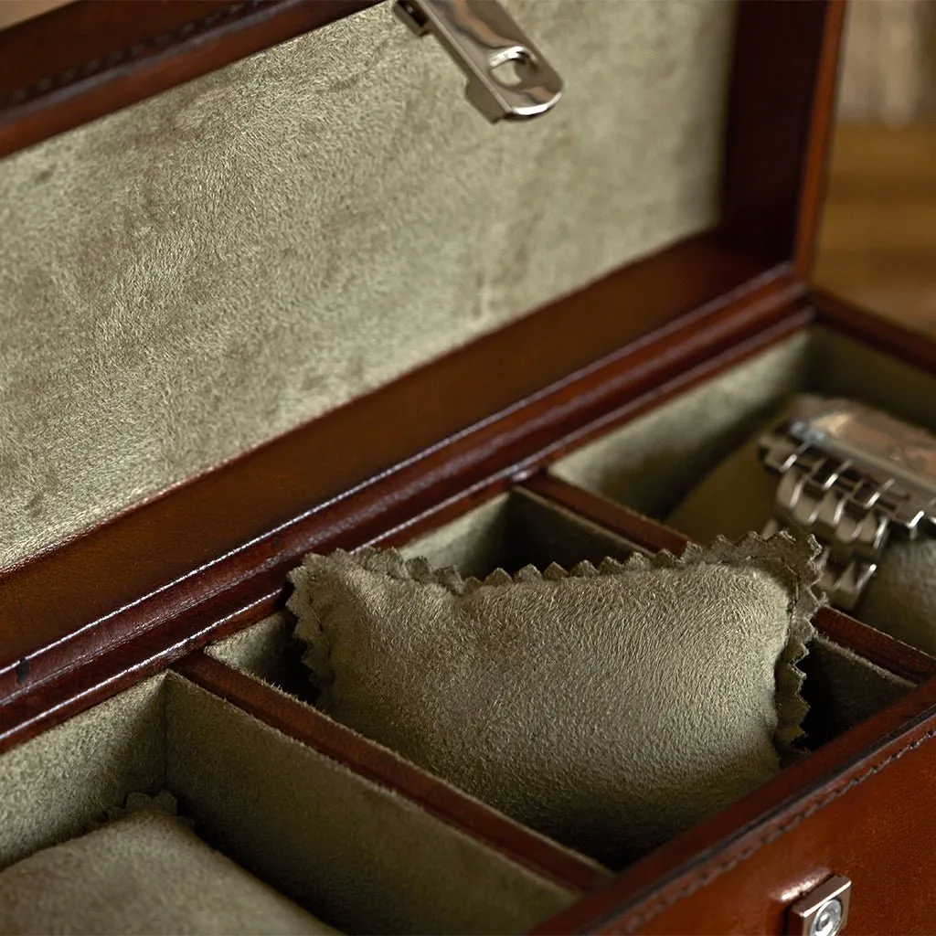 Leather Watch Box For Five