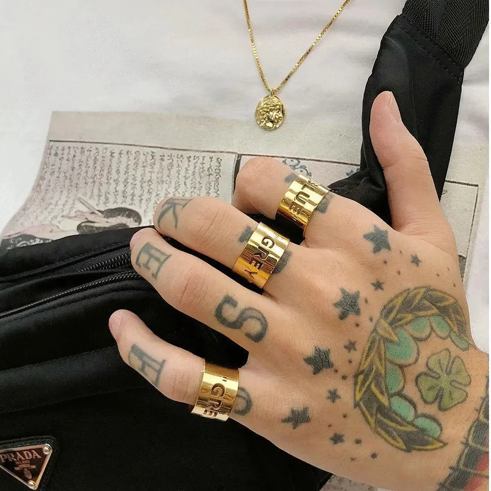 Letter Design Ring