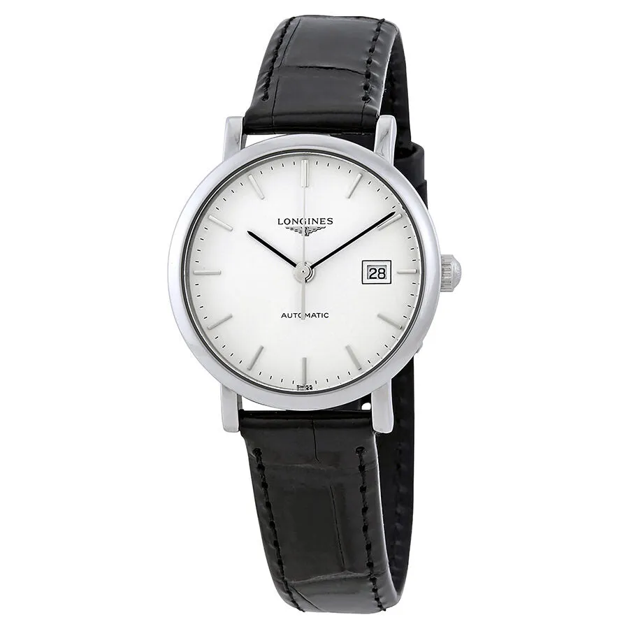 Longines Elegant Automatic White Dial Ladies Leather Watch L43104122