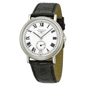 Longines La Grand Classic Presence White Dial Black Leather Watch L48044112 L4.804.4.11.2