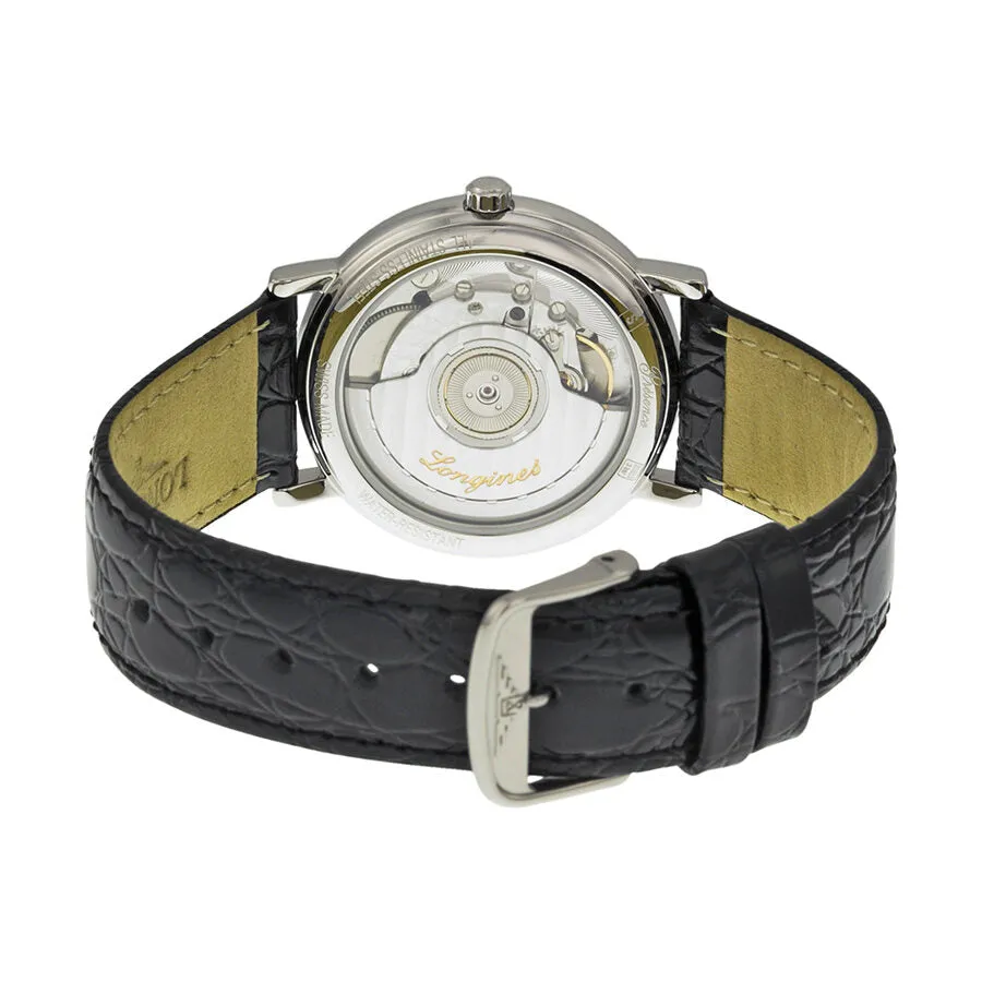 Longines La Grand Classic Presence White Dial Black Leather Watch L48044112 L4.804.4.11.2