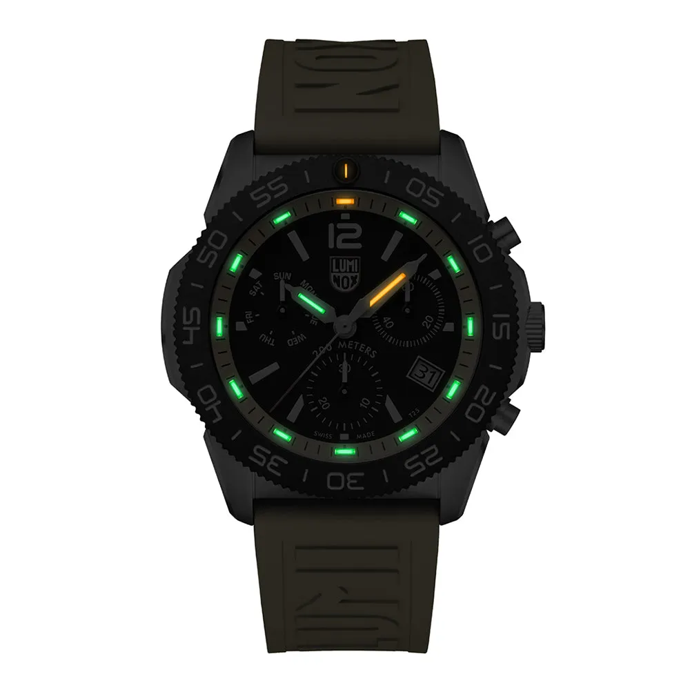 Luminox Men's Black Dial Yellow Rubber Band Ronda Z60 Watch - XS.3145