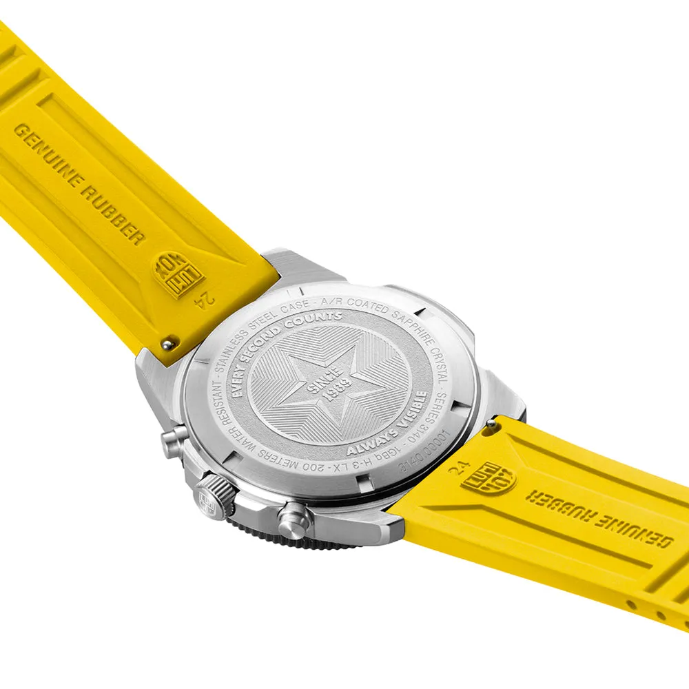 Luminox Men's Black Dial Yellow Rubber Band Ronda Z60 Watch - XS.3145