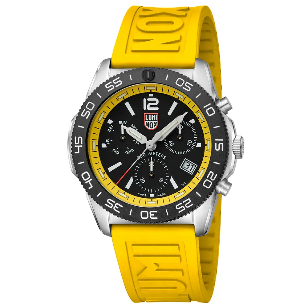 Luminox Men's Black Dial Yellow Rubber Band Ronda Z60 Watch - XS.3145
