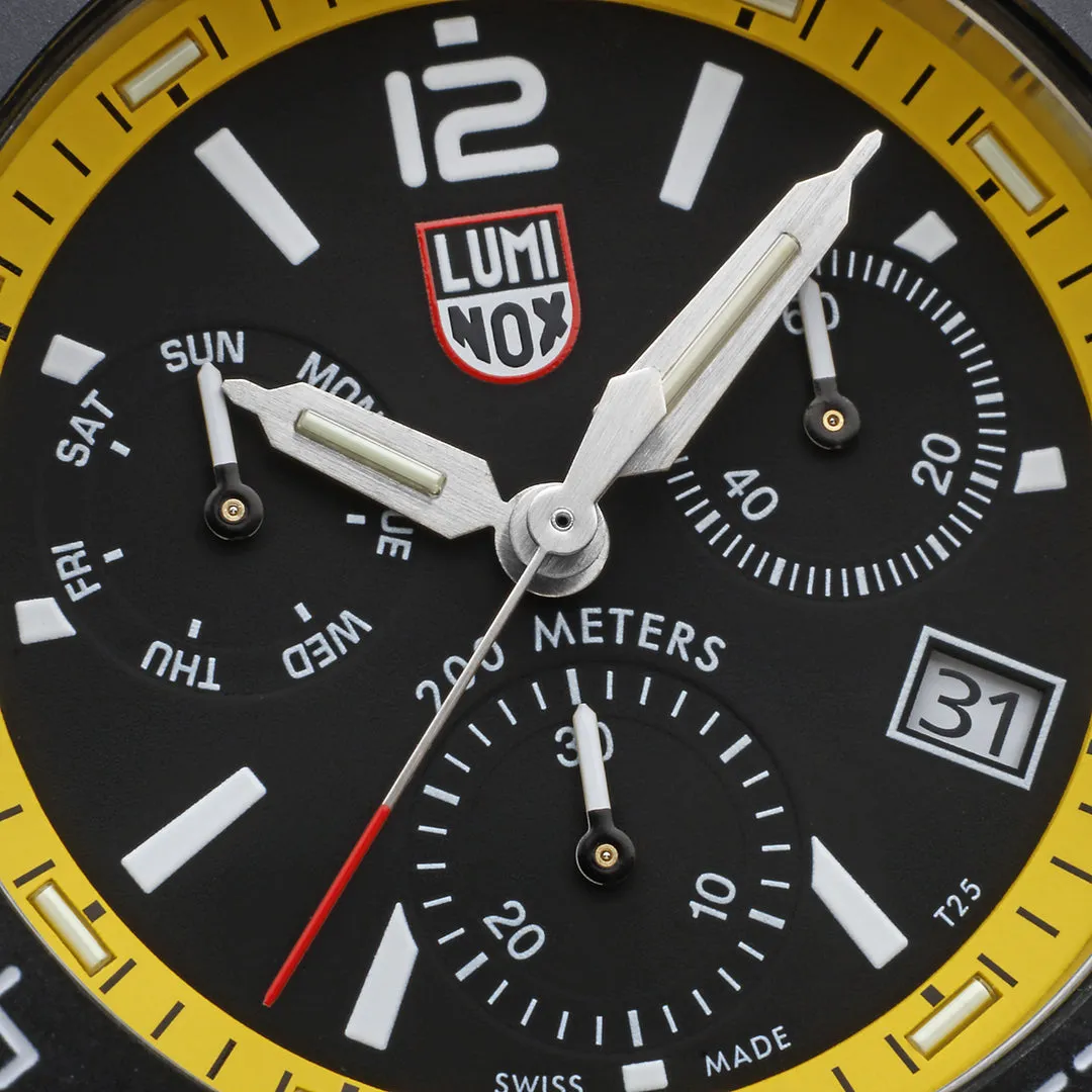 Luminox Men's Black Dial Yellow Rubber Band Ronda Z60 Watch - XS.3145