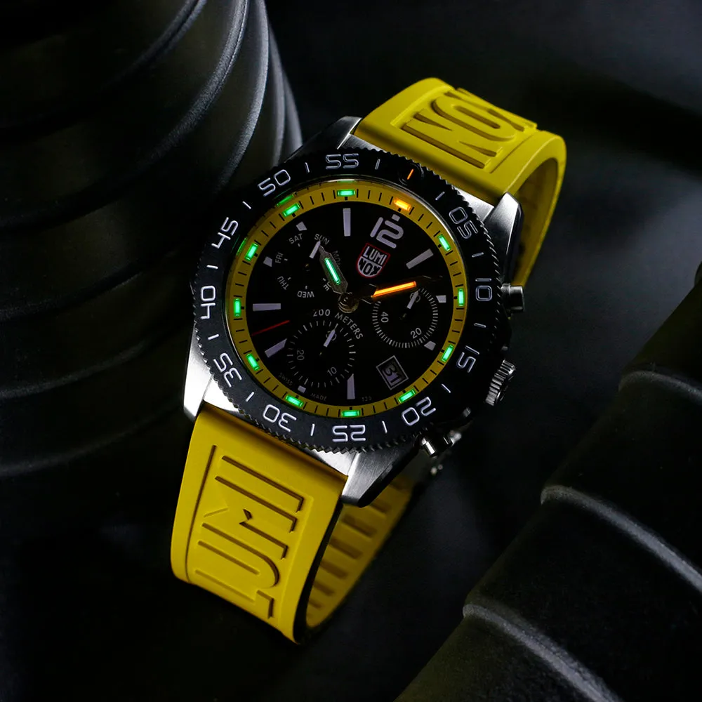 Luminox Men's Black Dial Yellow Rubber Band Ronda Z60 Watch - XS.3145