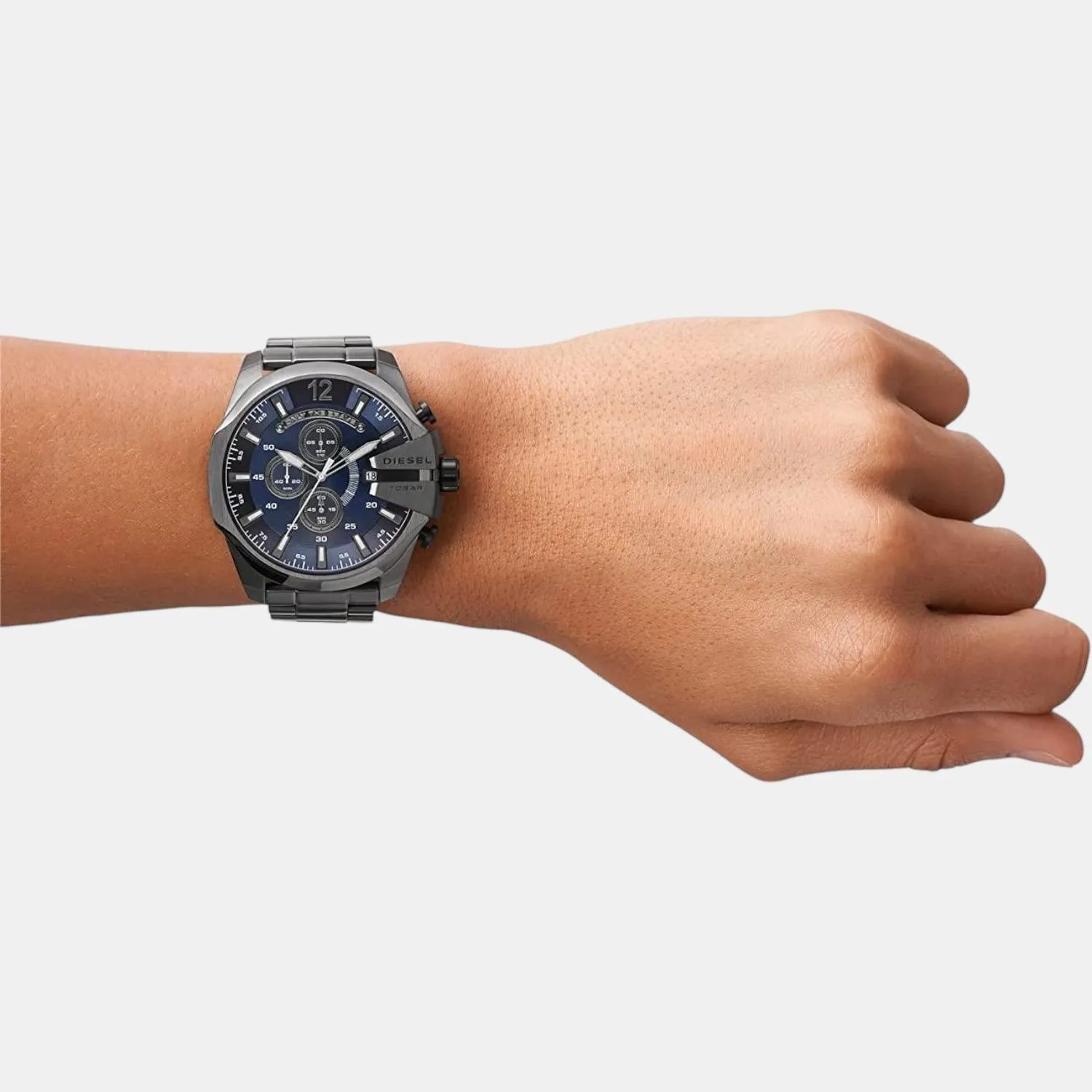 Men's Blue Stainless Steel Chronograph Watch DZ4329