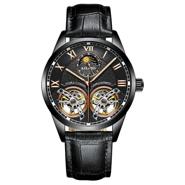 men's double flywheel automatic mechanical watch