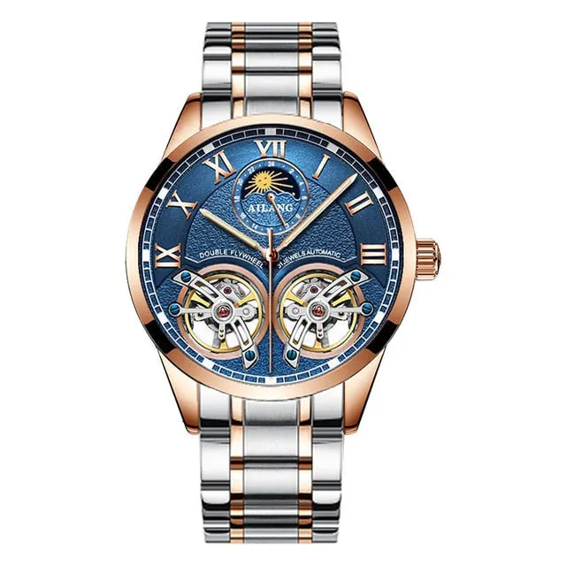 men's double flywheel automatic mechanical watch