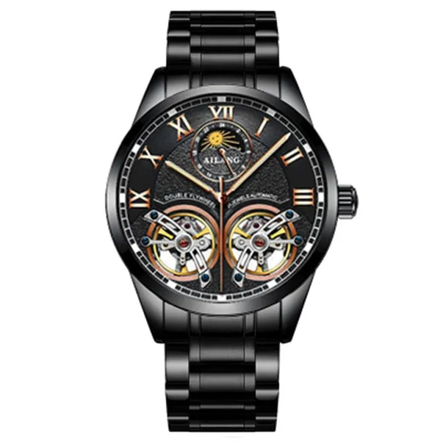 men's double flywheel automatic mechanical watch