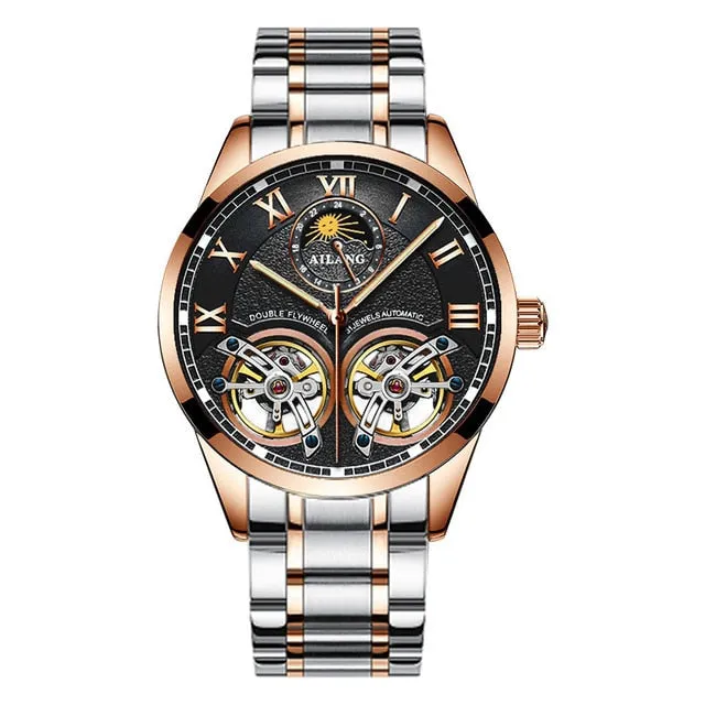 men's double flywheel automatic mechanical watch