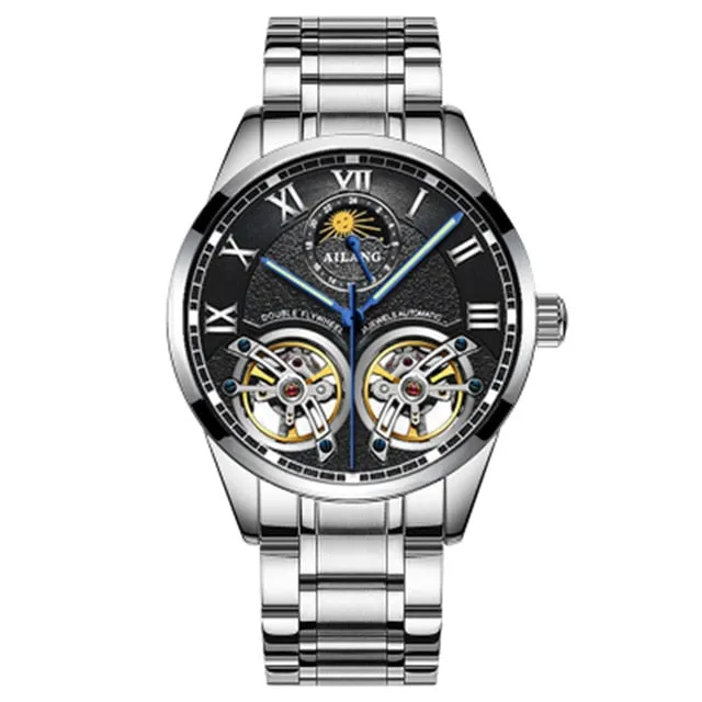 men's double flywheel automatic mechanical watch