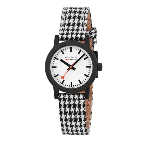 Mondaine Essence Petite Black Case Houndstooth MS1.32110.LN