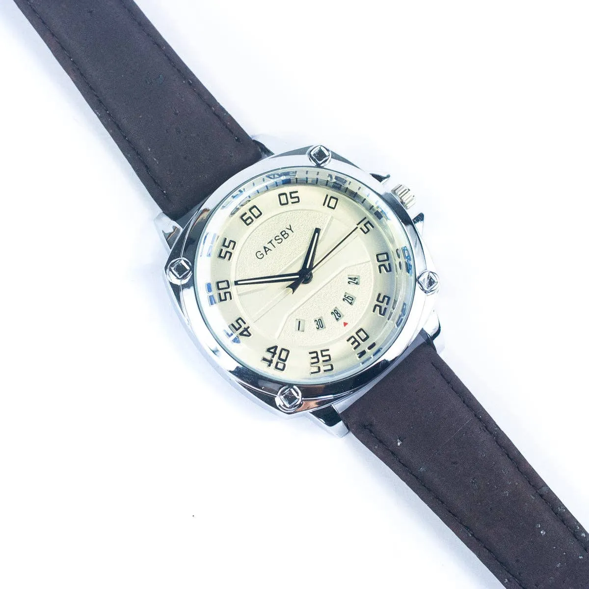 Natural Cork watch man  fashion Watch WA-408-BOX（with box）