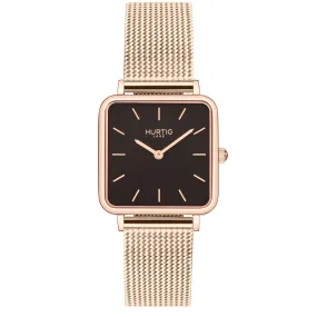 Neliö Stainless Steel Rose Gold, Black & Rose Gold