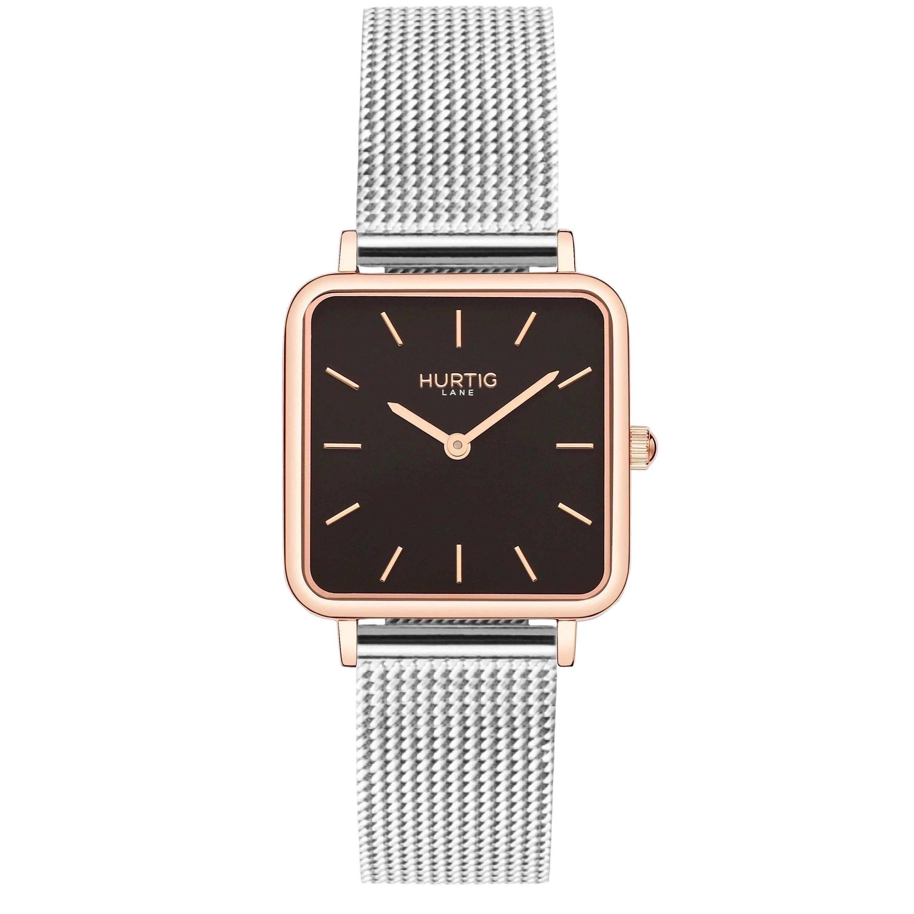 Neliö Stainless Steel Rose Gold, Black & Rose Gold