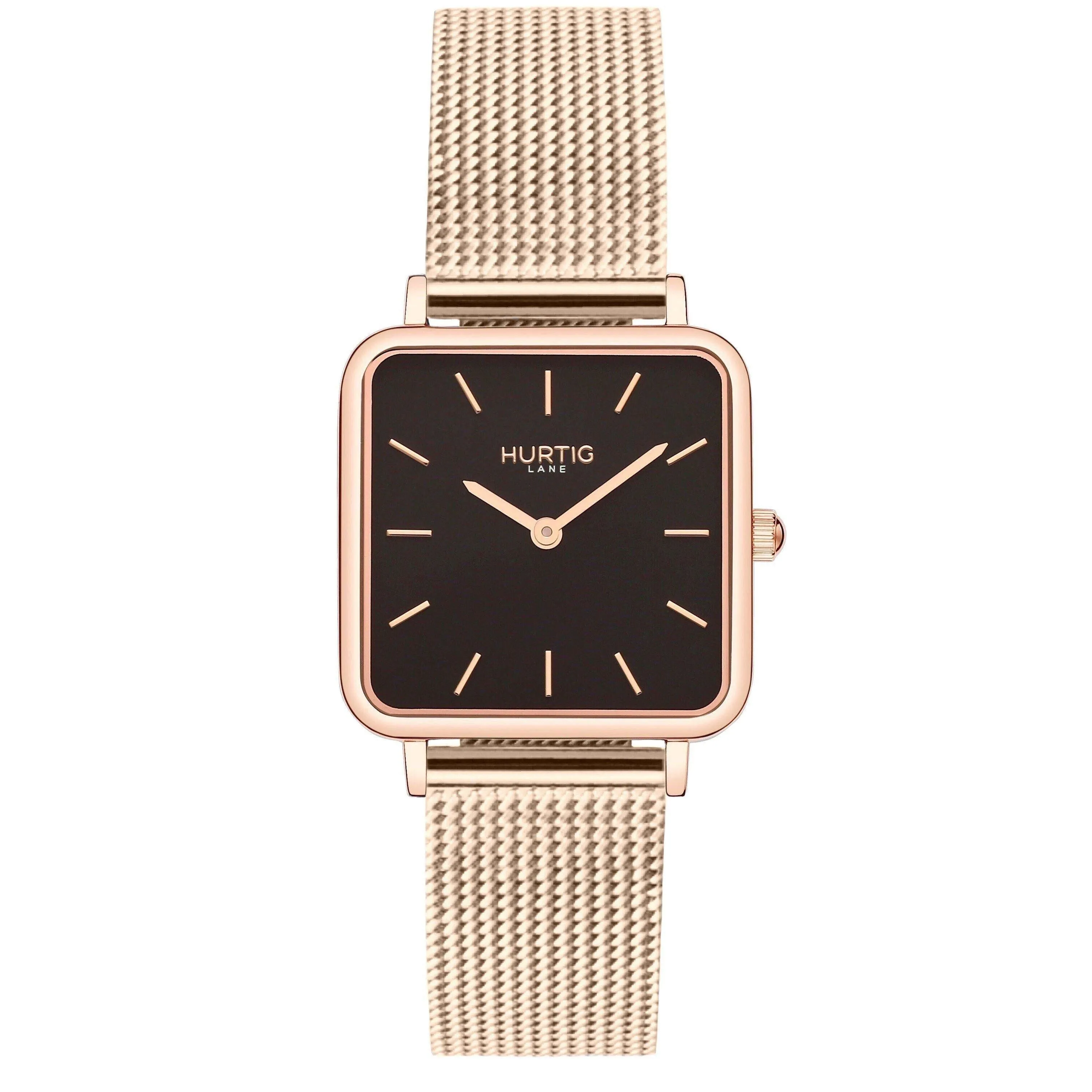 Neliö Stainless Steel Rose Gold, Black & Rose Gold