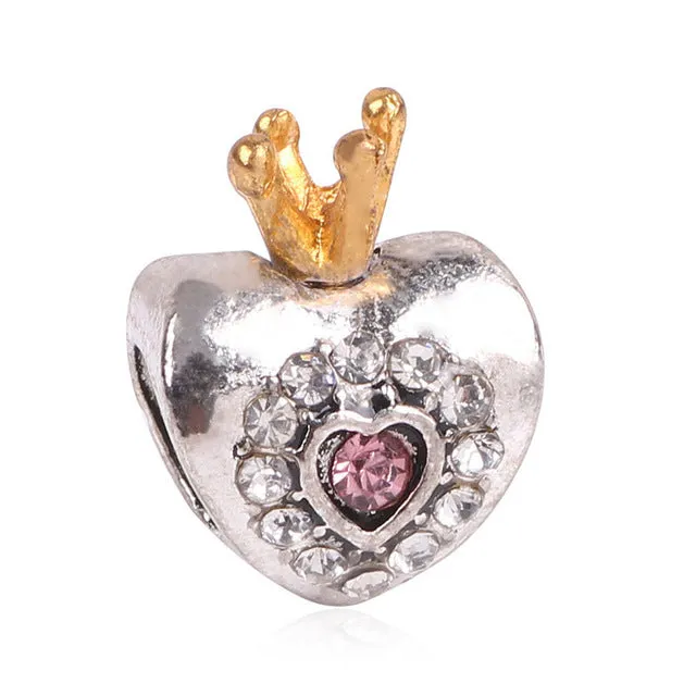 NEW Free Shipping Silver Color Bead Charm European Silver MOM LOVE Bead Fit Pandora Bracelets & Bangles Necklace