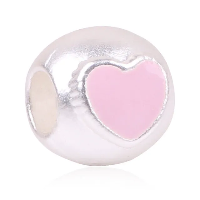 NEW Free Shipping Silver Color Bead Charm European Silver MOM LOVE Bead Fit Pandora Bracelets & Bangles Necklace