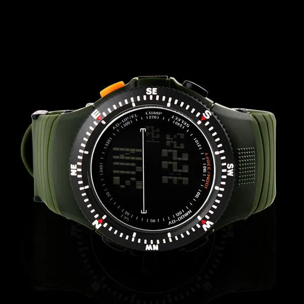 New Men Military Watch Sports Watches LED Digital Multifunction Army 50M Waterproof Dive Climbing Wristwatches Top Quality