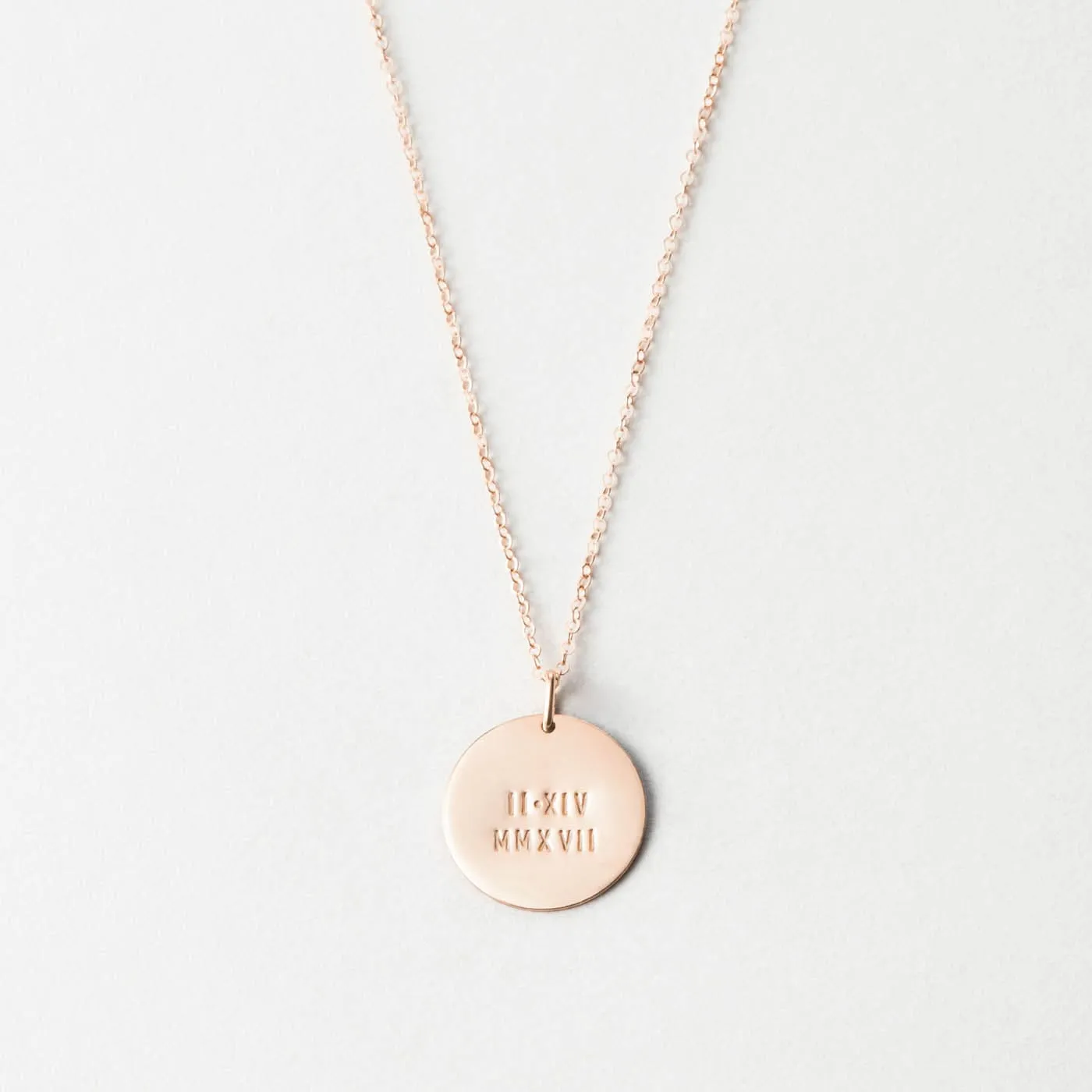 Numerals Disk Necklace