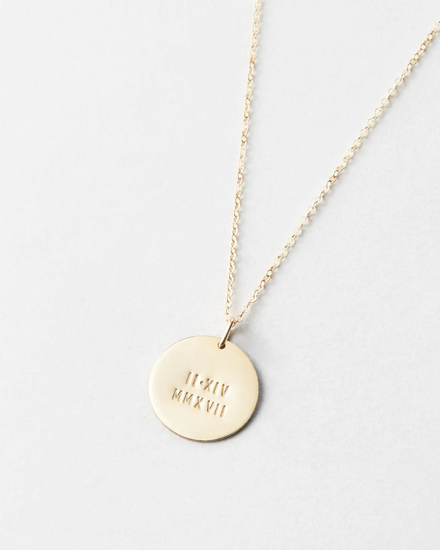 Numerals Disk Necklace