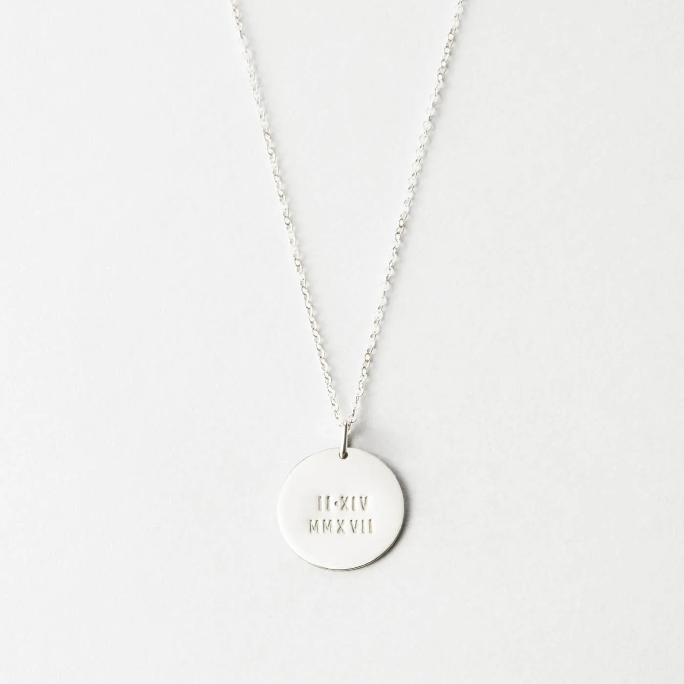 Numerals Disk Necklace